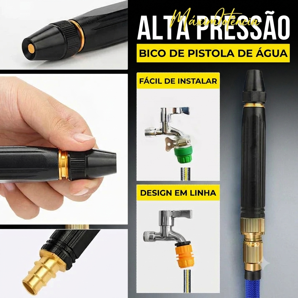 Pistola de água de alta pressão para lavagem de carros em casa